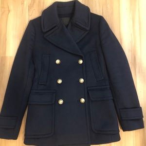 J. Crew Collection Navy Cashmere Majesty Peacoat